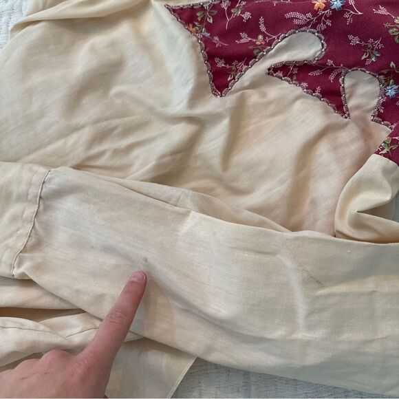 Vintage 70s H Bar C Ranchwear Western Shirt Sz M/L? Pearl Snap Up Floral - Picture 11 of 12